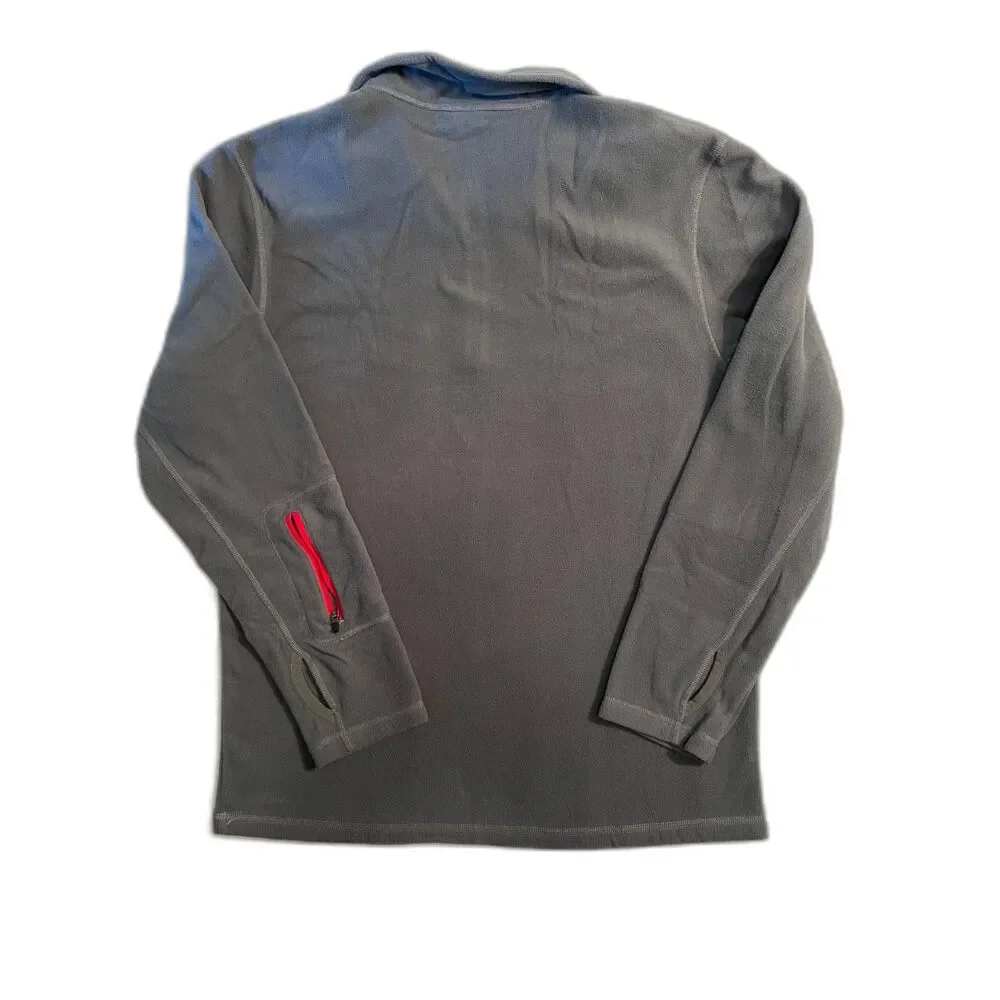 The North Face 1/4 Zip Shirt Men’s M Gray Red Accents Long Sleeve EUC